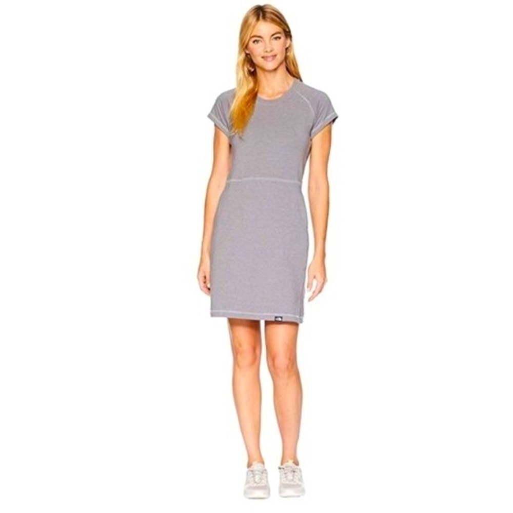 The North Face grey terry cloth knit shift dress size medium